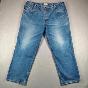 LL Bean Mens 40x29 Blue Comfort Waist Jeans Straight Leg Denim EUC Classic Fit